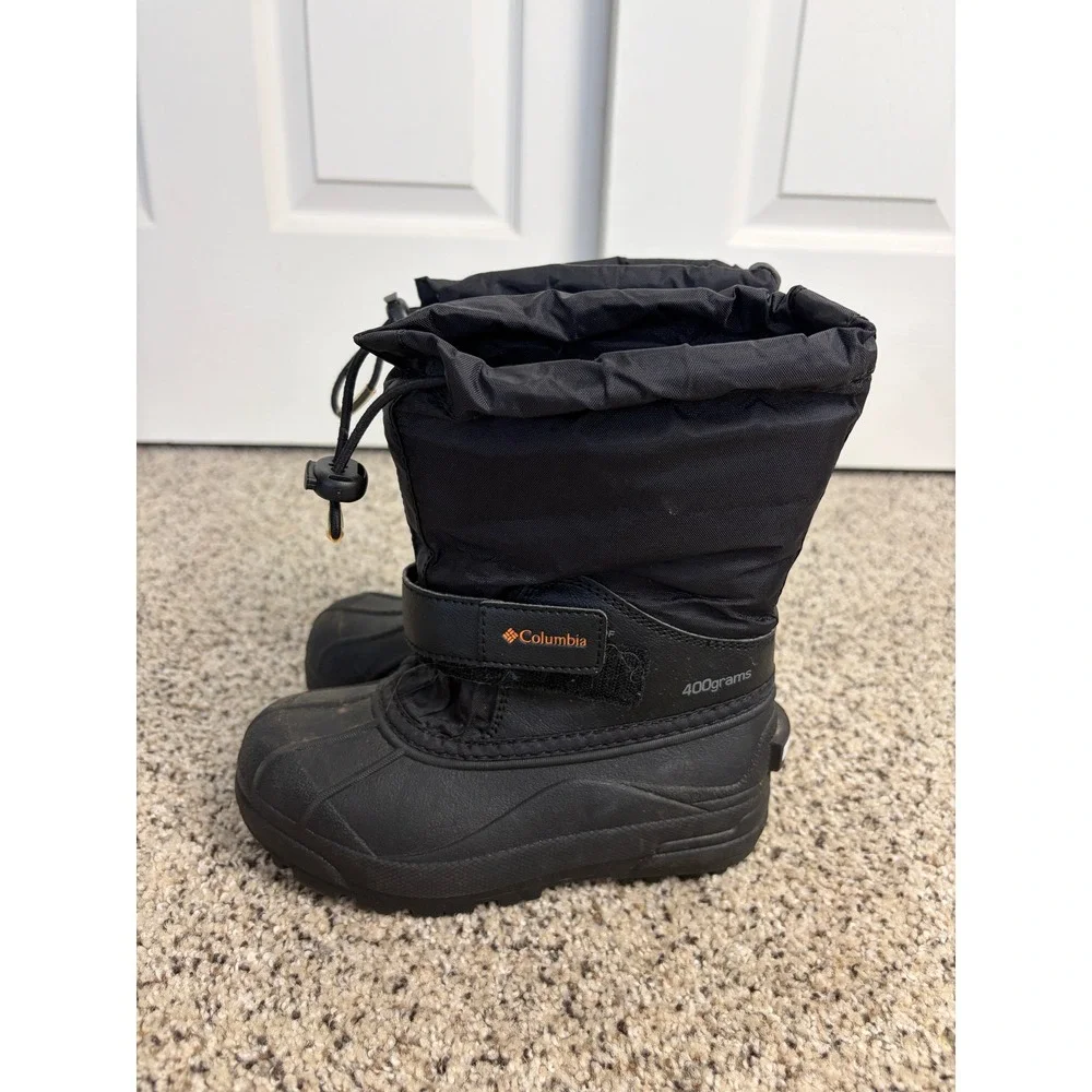 Columbia Snow Boot Boys 13 Powderbug Plus II Waterproof 400g Black Insulated